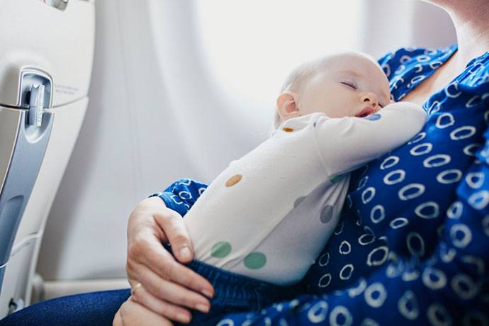 flying with an infant on your lap