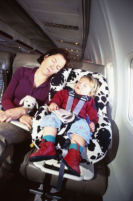 flying with a car seat and stroller