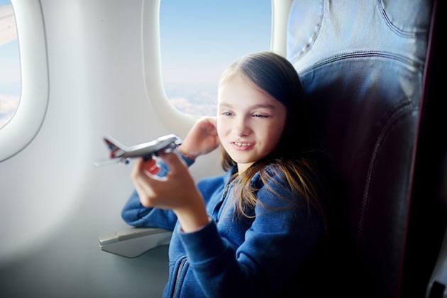 flying delta with an infant