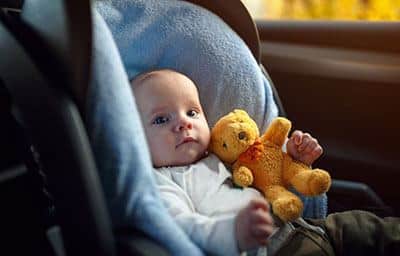 is it safe to hang toys from car seat